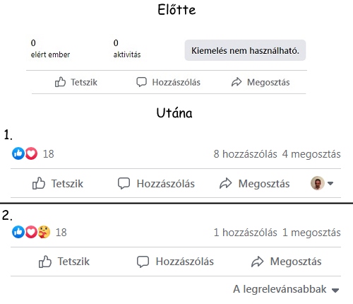 FB oldal kommunikáció megváltoztatása