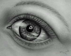 Mária Madarász szem rajz
