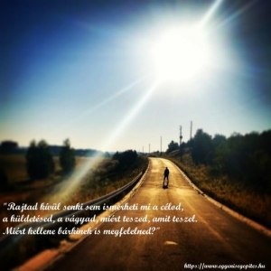 Rajtad kívül senki sem ismeri a célod